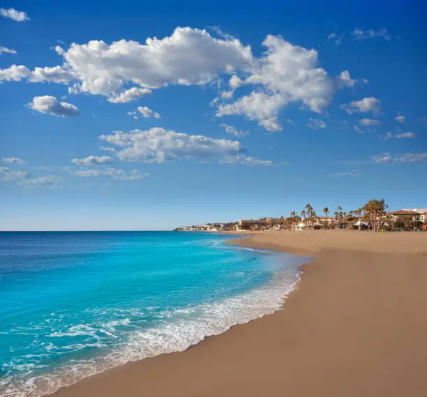 Playa La Cala de Mijas Costa near Marbella in costa del Sol of Malaga in Andalusia of Spain