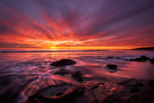 An incredible summer sunrise over Twilight Beach, esperance, Western Australia.