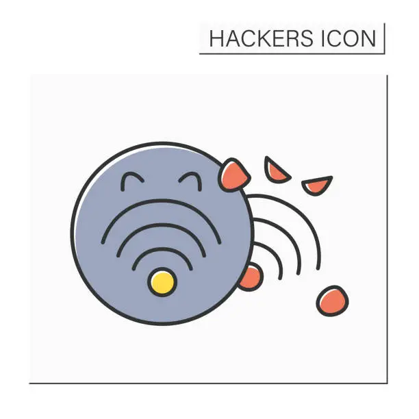 Vector illustration of Fake WAP color icon