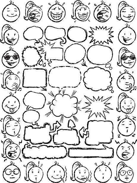 cartoon set... useful cartoon set. alternative files in zip: aics2, ai10, 300dpi jpeg (3750x4961). cartoon devil with speech bubble stock illustrations