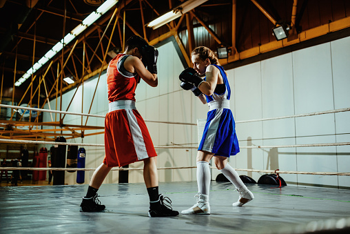 Two millennial generation women are into boxing.