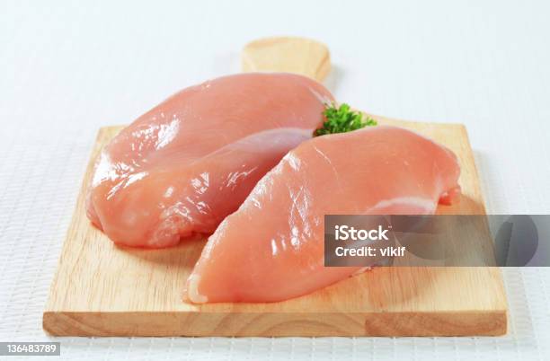 Fresh Skinless Chicken Breast Fillets Stock Photo - Download Image Now - Chicken Breast, Chicken Meat, Close-up