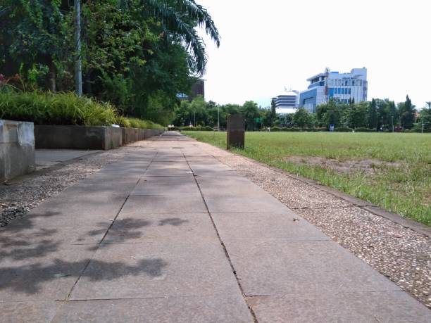 istock a path made for Semarang city park visitors 1364848729