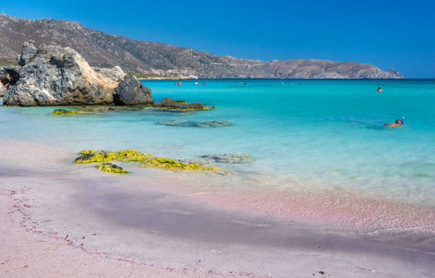 istock Tropical sandy beach with turquoise water, in Elafonisi, Crete, Greece 1364850757