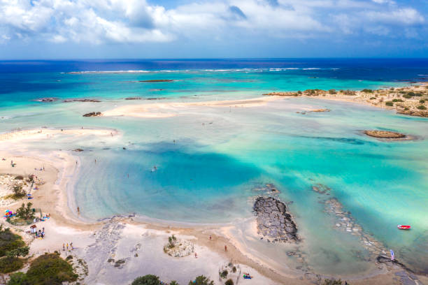 istock Tropical sandy beach with turquoise water, in Elafonisi, Crete, Greece 1364851028