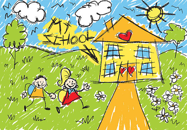 ilustrações de stock, clip art, desenhos animados e ícones de a minha escola - preschooler plant preschool classroom
