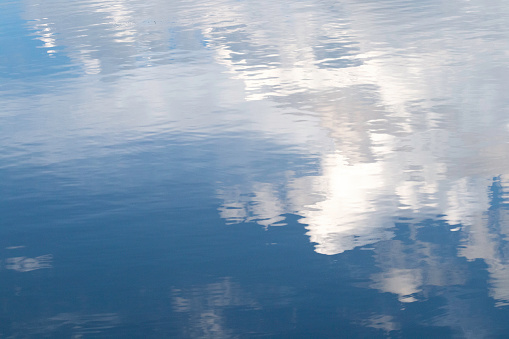 Beautiful reflection of the sky in a pond