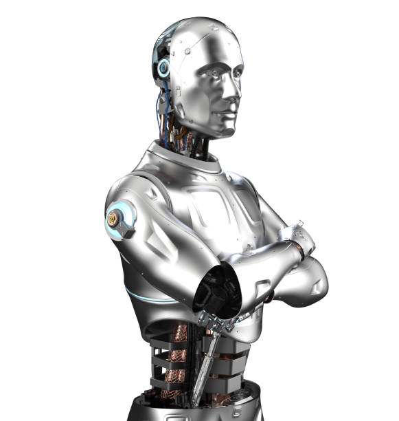 istock portrait robot or cyborg arm crossed 1364860407