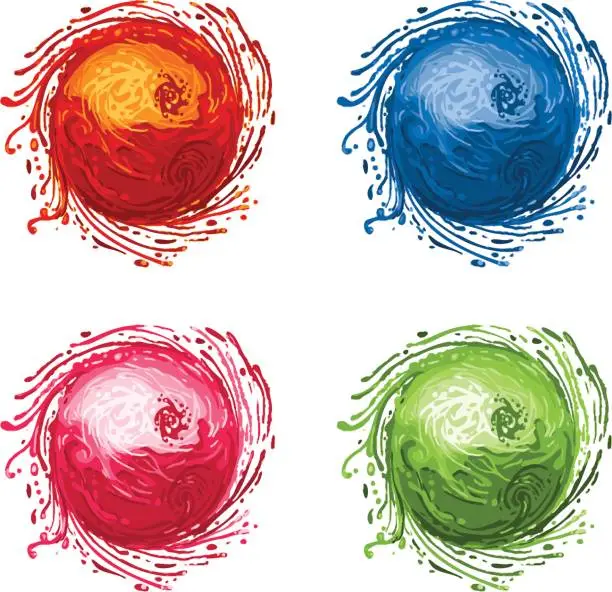 Vector illustration of amorphous balls