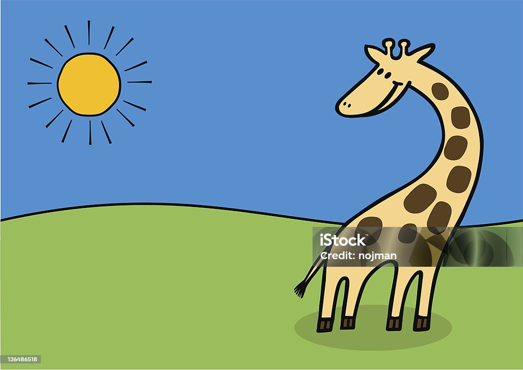 vector Girafe - clipart vectoriel de Afrique libre de droits