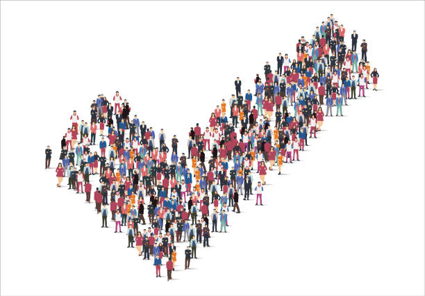 istock People and business group in the form of correct symbol 1364876105