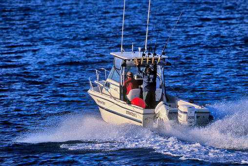 Lifeboat in offshore, rescue boat or rescue team in the sea.