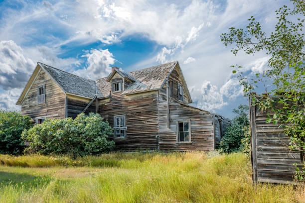 istock Abandoned home and outhouse on the prairies in Saskatchewan, Canada 1364885232