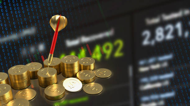istock The darts on chart background for business concept 3d rendering 1364887639