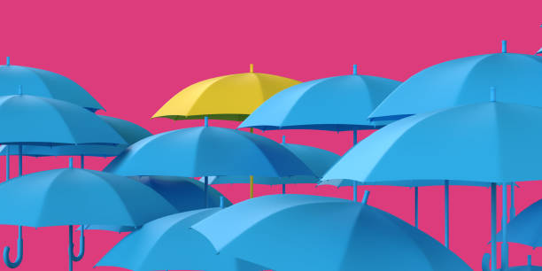 istock Leadership and savings concept on Umbrella background 1364887752