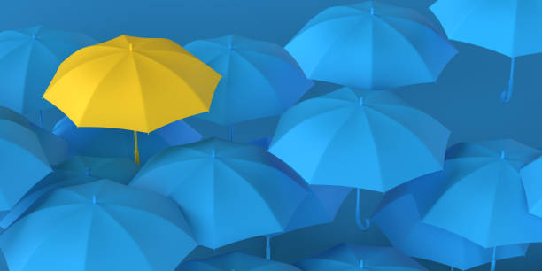 istock Savings and leadership concept on umbrella background 1364887754