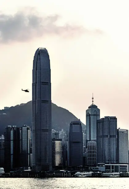 The helicopter attempted to hit the IFC of Hong Kong