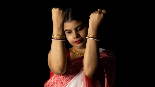 istock Indian woman with bangles 1364896822