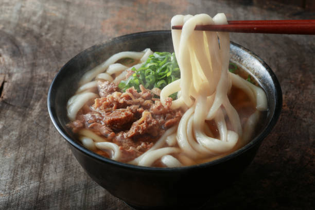 istock Warm udon noodles with steam 1364898556