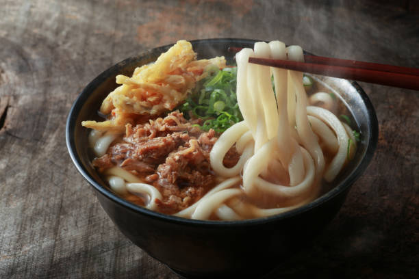 istock Warm udon noodles with steam 1364898561