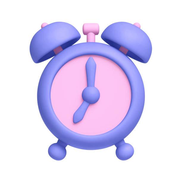 istock Cartoon alarm clock isolated on white background. Clipping path included 1364901374