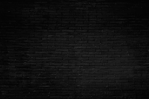 Black brick wall texture for background.