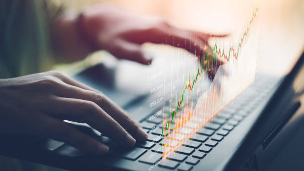 istock Data analysis stock chart, forex trading chart. Technology business finance and investment concept, funds stock market and digital assets. Business finance background. 1364909313