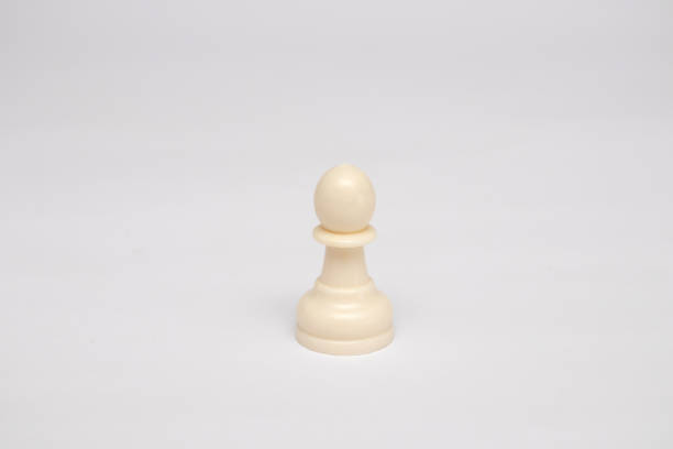 istock Chess piece white pawn on a white background 1364911166