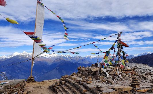 Amazing Landscape view from Gosaikunda Nepal.Trekking in Langtang