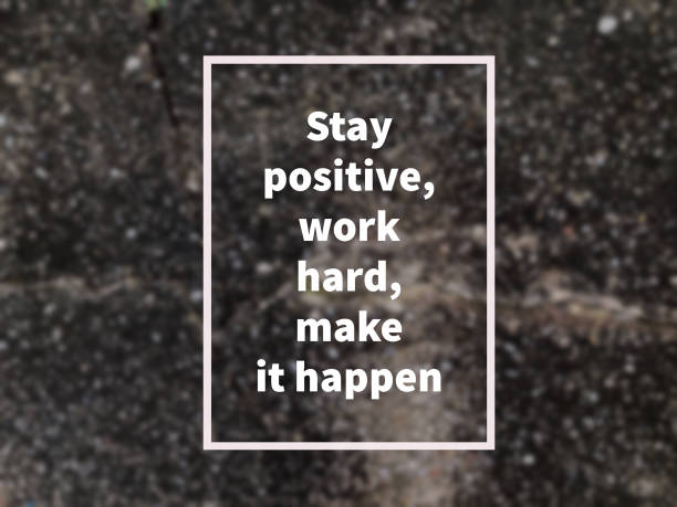 istock Motivational quote written with phrase STAY POSITIVE, WORK HARD, MAKE IT HAPPEN 1364922261