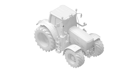 Desktop Model Tractor 3d Rendering Of A Tractor Computer Model Machinery Agriculture Tool ...