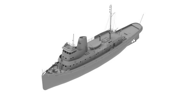istock 3D rendering of a ship isolated on a white background. marine vessel computer model. 1364931310
