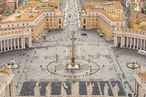 St. Peter's square in Vatican city, Rome, Italy