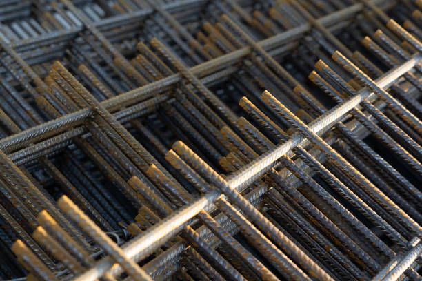 istock The rebar is bonded with steel wire for use as a construction infrastructure. Which part of the rebar has rusted due to chemical reactions. 1364937696