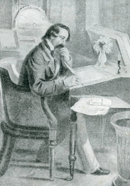 Charles Dickens in his study Charles Dickens was an English writer and social critic. He created some of the world's best-known fictional characters and is regarded by many as the greatest novelist of the Victorian era. Christmas Carol charles dickens stock illustrations