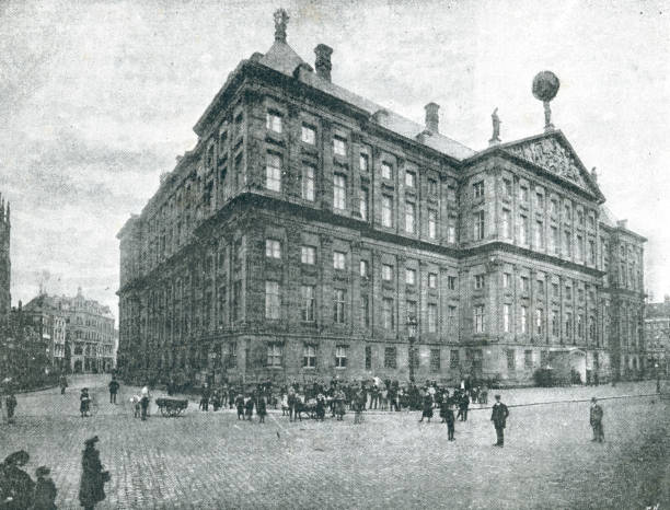 istock The Royal Palace Amsterdam in 19th Century 1364940059