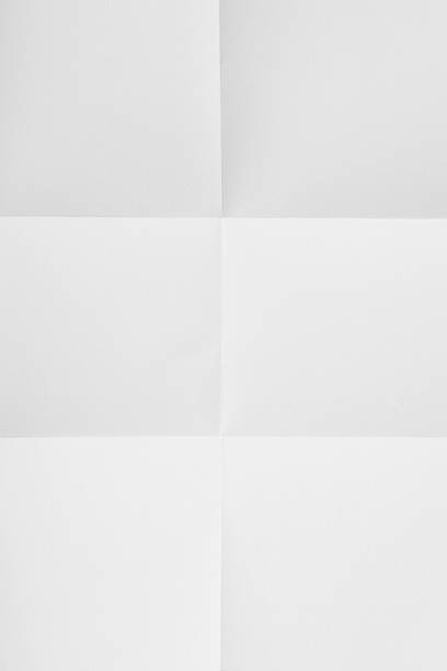 istock White paper sheet folded of six 136494419