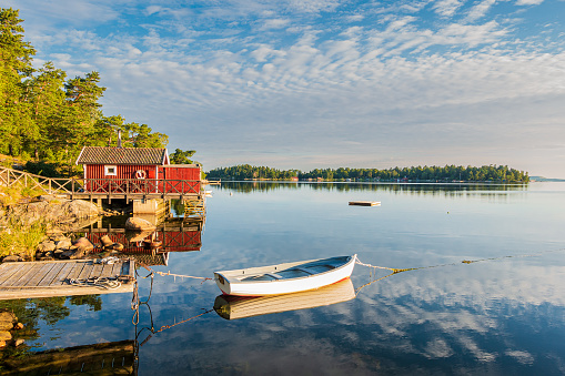 Archipiélago en la costa de mar Báltico en Suecia photo