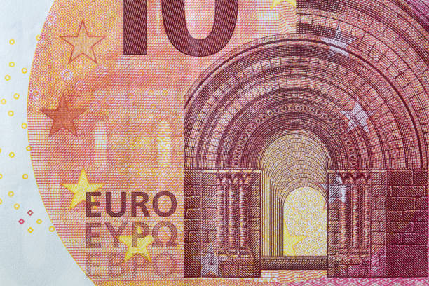 istock Closeup of 10 euro banknote 1364946032