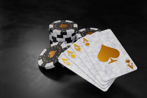istock Ace Playing Cards and Gambling Chips 1364947294