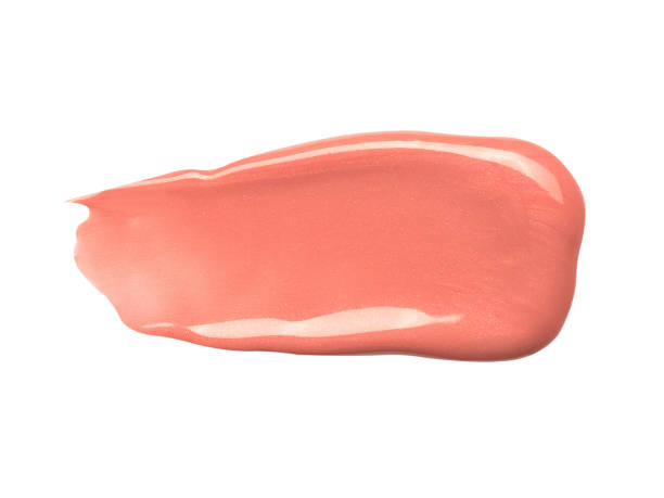 istock Smudged pink lip gloss sample isolated 1364947409