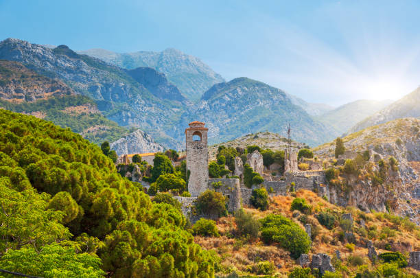 Sunny citadel in old town Bar. Sunny citadel in old town Bar. Gorgeous day and picturesque scene. Location place Montenegro, Balkans, Adriatic sea, sightseeing Europe. Popular tourist attraction. Explore the world's beauty. montenegro stock pictures, royalty-free photos & images