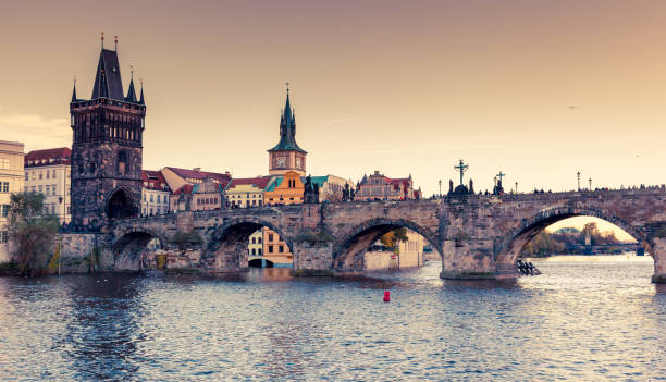 istock Stunning image of Charles bridge in Prague. 1364954674