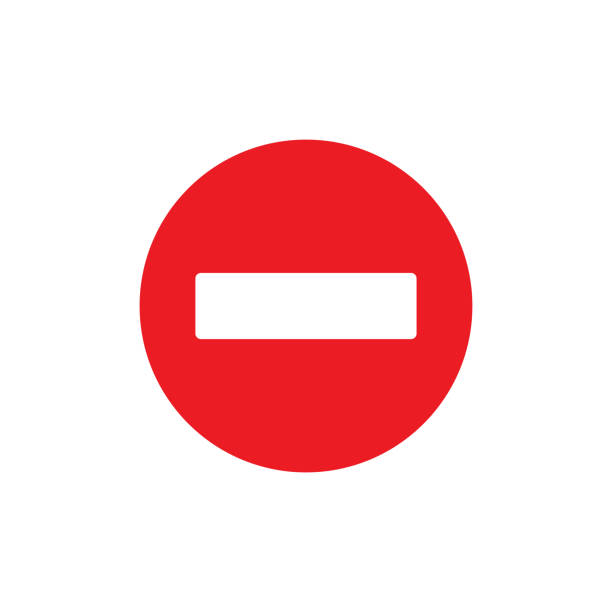 istock Sign do not enter. Red vector warning icon. Street symbol no entry. 1364957169