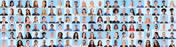 istock People Headshot Face Collage. Diverse Avatars 1364958083
