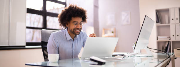istock Business Videoconference Webinar On Hybrid Laptop 1364960362