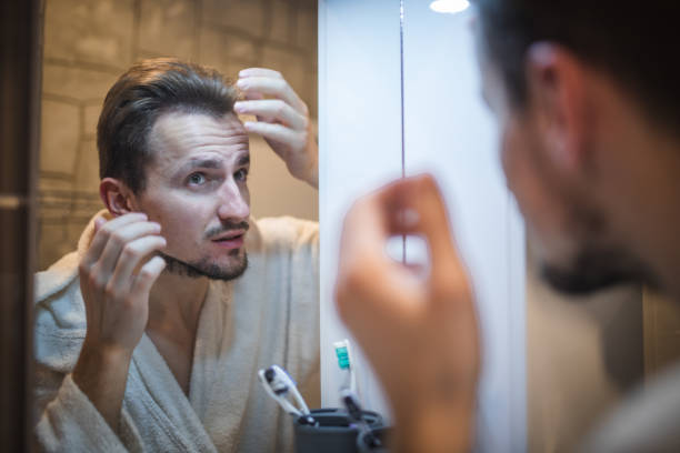 istock Middle aged man in the bathroom 1364968331