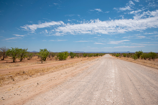 The way forward on off-road roadtrip trough Namibia, Africa