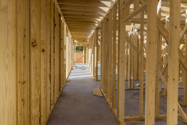 istock Framing beam of new house under construction home framing 1364971807