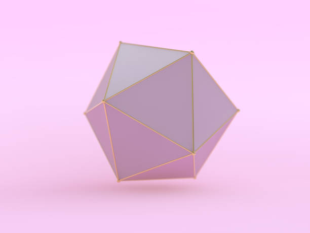 istock Abstract geometric background with shapes. 3D illustration 1364971884
